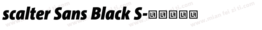 scalter Sans Black S字体转换
